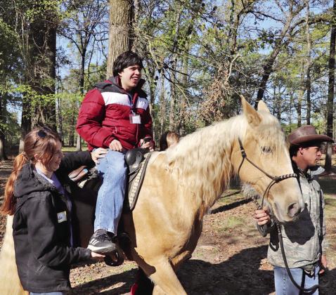 Ruben Saavedra enjoys a horseback ride