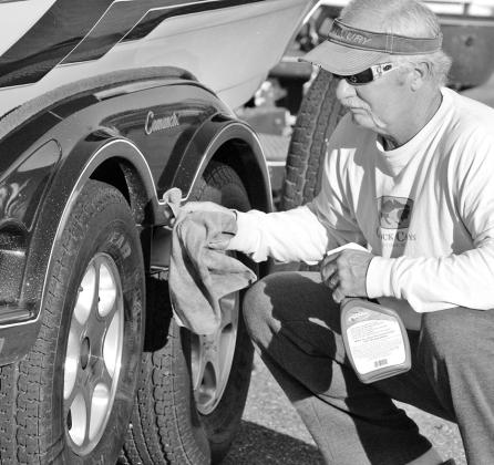 Boat and trailer owners should keep close check on trailer tires for signs of trouble like uneven wear, breaks in the belt and dry rot. Dry rot will appear as cracks along the sidewall or between the treads. Dry rotted tires should never be trusted. (Photo by Matt Williams)